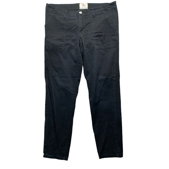 J2 By Jou Jou Premium Pants Jeans Womens 12 Black Stretch Style Utility Pockets - Picture 1 of 15